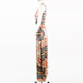 Costom Summer Printed Long Dress Elegant Vintage Dresses For Women